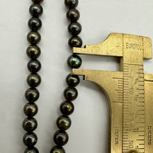 Load image into Gallery viewer, Fresh Water Pearls 16" Strand Round Pearls | 6mm | Dark Green, Red | 1 Strand |