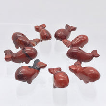 Load image into Gallery viewer, Carved One Animal Brecciated Jasper Whale Beads | 21x11x9mm | Red, Grey