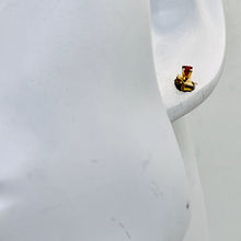 Load image into Gallery viewer, Garnet 14K Gold 2mm Stud Round Earrings } 2mm | Red | 1 Pair }