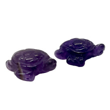 Load image into Gallery viewer, Majestic 2 Carved Amethyst Sea Turtle Beads
