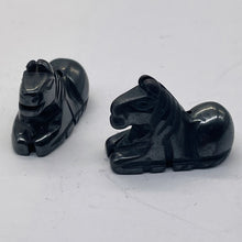 Load image into Gallery viewer, Trusty 2 Carved Hematite Horse Pony Beads