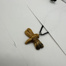 Load image into Gallery viewer, Picture Jasper Stone Dragonfly Pendant | 3/4' Long | Brown, Black | 1 Pendant |