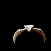Load image into Gallery viewer, Mother of Pearl Sterling Silver Triangle Ring | Size 7 | Silver | 1 Ring |