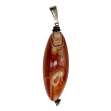 Load image into Gallery viewer, Carnelian Marquise Pendant | 2 1/4" Long | 40x16mm (Carnelian) | Orange |