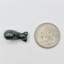 Load image into Gallery viewer, Carved Animals Hematite Whale Beads