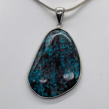 Load image into Gallery viewer, Chrysocolla Sterling Silver Oval Pendant | 2 3/8" Long | Blue | 1 Pendant |