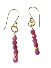 Load image into Gallery viewer, Glam Natural Sapphire and 22K Vermeil Earrings 306618E