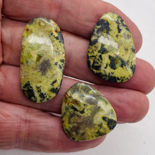 Load image into Gallery viewer, Turquoise Faustite Freeform Beads| 36x26 to 28x25mm| Chartreuse, Black| 3 Beads|