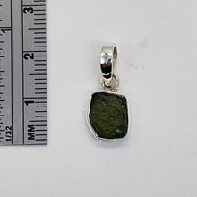 Load image into Gallery viewer, Moldavite 8.54ct Sterling Silver Oval Pendant | 3/4" Long | Green | 1 Pendant |