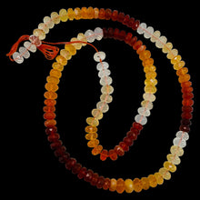 Load image into Gallery viewer, Fire Opal Faceted Rondelle Beads 5.5-6mm Red Orange Clear 119pcs