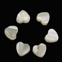 Load image into Gallery viewer, Mother of Pearl Baby Heart Beads | 7x7x2mm | White | 6 Beads |
