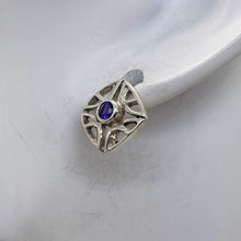 Load image into Gallery viewer, Amethyst in Sterling Silver Post Earrings | 8mm | Purple | 1 Pair |