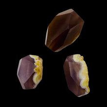 Load image into Gallery viewer, Chrysocolla Agate Faceted Free Form 3 Beads| 35x17 to 28x16mm | Lavender Clear |