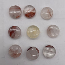 Load image into Gallery viewer, 9 Natural Quartz Orange' 12x4mm Coin Beads 9337