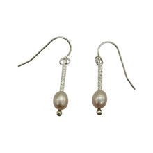 Load image into Gallery viewer, Stardust Pink Pearls with Solid Sterling Silver Earrings 6553
