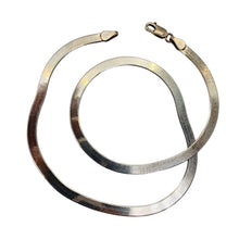 Load image into Gallery viewer, Sleek Sterling Silver 4mm Herringbone Chain Necklace | 16" Long |