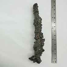 Load image into Gallery viewer, Silver Gray Fulgurite Lightning-Fused Hollow Tube Specimen 5 Inch