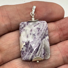 Load image into Gallery viewer, Purple Flower Sodalite Faceted Sterling Silver Pendant } 1 3/4" Long| 1 Pendant|