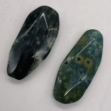 Load image into Gallery viewer, Ocean Jasper Old Stock Long Oval Beads| 45x22x6 to38x20x7mm|Green, Gray| 2 Beads
