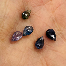 Load image into Gallery viewer, Sapphire AAA Faceted 4.4cts Parcel Briolette Beads | 6x4 to 5x4mm | Blue | 5 |