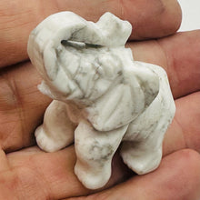 Load image into Gallery viewer, Trumpeting Elephant Carved Figurine | 1 Figurine| | 2 1/4 x 1 3/8" | White, Gray