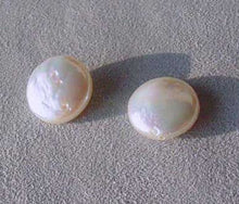 Load image into Gallery viewer, 2 Exquisite 11.5mm Creamy White FW Coin Pearls 4756