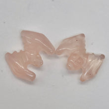 Load image into Gallery viewer, 2 Hand Carved Natural Rose Quartz Bat Beads | 21x16x5mm | Pink