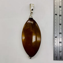 Load image into Gallery viewer, Mookaite Marquise Sterling Silver Pendant | 2 1/4" Long | Umber Orange |