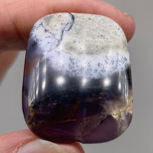 Load image into Gallery viewer, Purple Sage Plume Agate Rectangle Pendant Bead| 39x30x8mm | Purple, White | 1 |