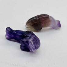 Load image into Gallery viewer, Jumping Carved Amethyst Dolphin Animal Beads