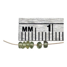 Load image into Gallery viewer, 6 Untreated Blue/Grey/Purple/Green Sapphire 2x1mm Roundel Beads 7704