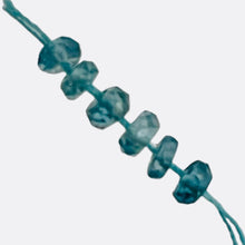 Load image into Gallery viewer, 4 Natural Blue Zircon Faceted 3x2-3x1.5mm Roundel Beads 006049