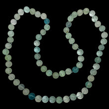 Load image into Gallery viewer, Fluorite 10mm Bead Necklace Knotted on Silk | 28" long | Green | 67 Beads |