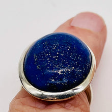 Load image into Gallery viewer, Gemstone Oval Lapis Lazuli Sterling Silver Ring | Size 8 | Blue Silver | 1 Ring|