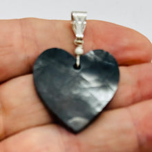 Load image into Gallery viewer, Botryoidal Goethite AAA Heart Celestial Pendant | 31x31x6mm | Black | 1 Pendant|
