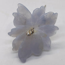 Load image into Gallery viewer, Chalcedony 38ct Hand Carved Flower Bead | 43x37x4mm | Blue | 1 Pendant Bead |