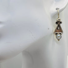 Load image into Gallery viewer, Fresh Water Pearl Sterling Silver Dangle Earrings | 1 1/2" Long | White| 1 Pair|