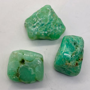 Chrysoprase Nugget Pendant Beadsl | 33x18mm, 30x15mm, 33x13mm | Green | 3 Beads|