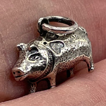 Load image into Gallery viewer, Lucky Pig Sterling Silver Charm | 1/2" Long | Silver | 1 Pendant |
