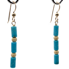 Load image into Gallery viewer, Charming Designer Natural Untreated Turquoise Earrings 14Kgf | 2 inch long |