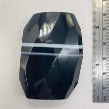 Load image into Gallery viewer, Onyx Flat Faceted Rectangular Pendant Bead | 50x48x14mm | Black White |