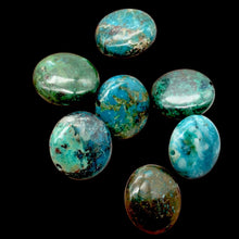 Load image into Gallery viewer, Seven Beads of Natural Chrysocolla 12mm Coin Beads 10421
