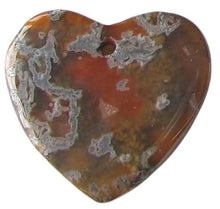 Load image into Gallery viewer, Druzy Glowing Mossy Limbcast Heart Pendant Bead 5775AZ