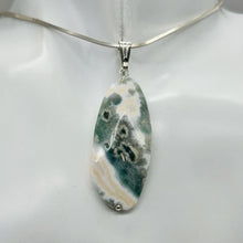 Load image into Gallery viewer, Ocean Jasper Sterling Silver Pendant | 2 1/4" Long | Pink, White, Gray |