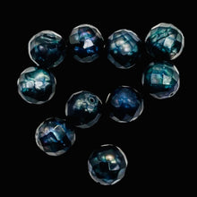 Load image into Gallery viewer, Faceted Fresh Water Pearl Round 16" Strand | 7mm | Iridescent Blue | 52 Pearls|
