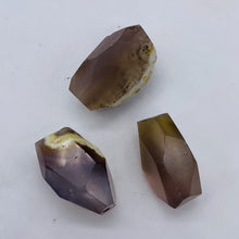 Load image into Gallery viewer, Chrysocolla Agate Faceted Free Form 3 Beads| 30x17 to 28x15mm | Lavender Clear |