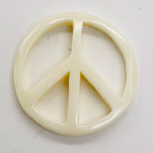 Load image into Gallery viewer, Peace Pendant Round | 30x3mm | White | 1 Bead |