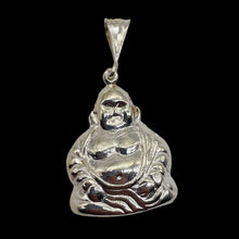 Load image into Gallery viewer, Sitting Sterling Silver Buddha Pendant | 1 1/2" Long | Silver | 1 Charm |