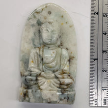 Load image into Gallery viewer, Harmony Stone Jade Buddha Pendant Bead | 1 Pendant Bead| | 50x30mm | White Green
