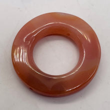 Load image into Gallery viewer, 1 Creamy Carnelian Window Frame Pi Pendant Bead 8983E